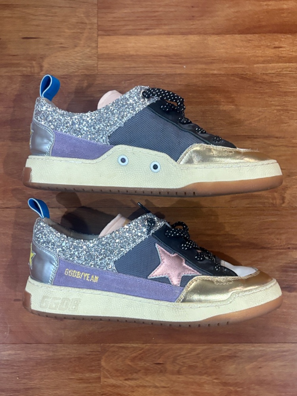 Golden Goose Multicolor Glitter & Metallic Low-Top Sneakers